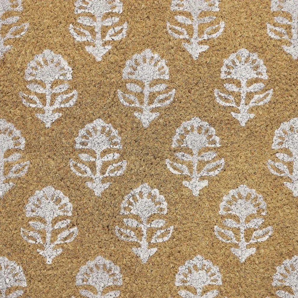My Texas House‎ Multi Block Floral Outdoor Coir Doormat, 18x30